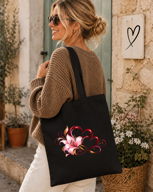 Tote Bag Cœur Floral
