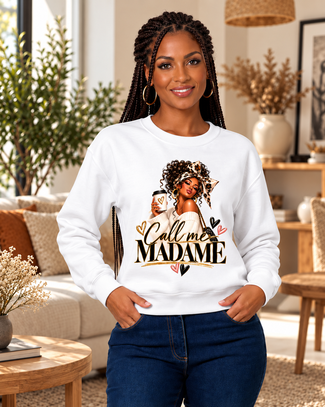 Sweatshirt femme Call Me Madame